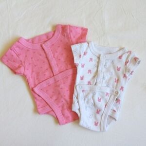 koala baby 2-pack preemie adjustable snap close bodysuit diaper shirts bundle